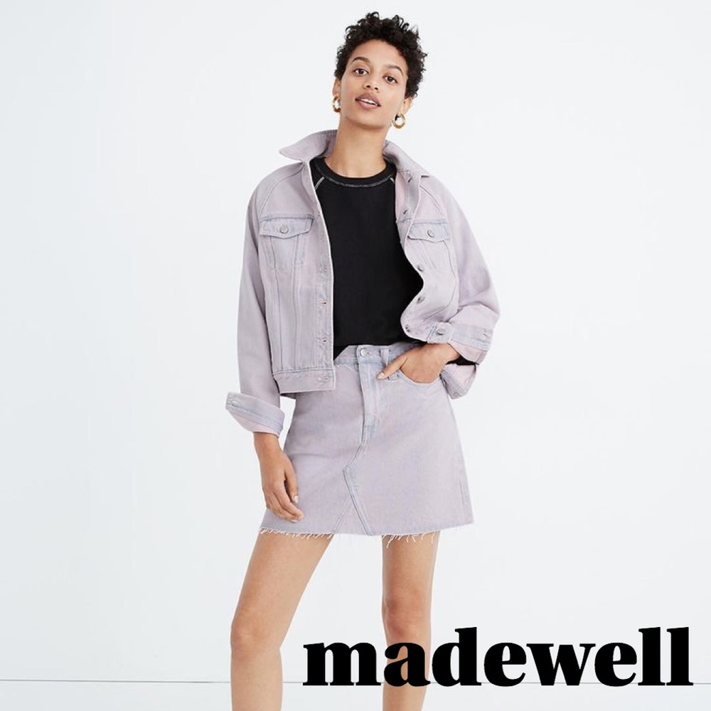 ✨NWT✨ MADEWELL overdyed denim mini skirt US 29